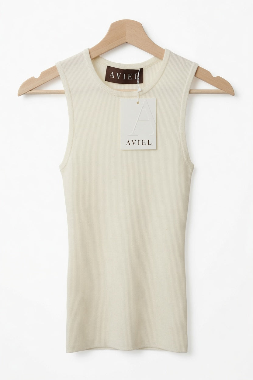Sculpt Round-Neck Merino Wool Tank Top
