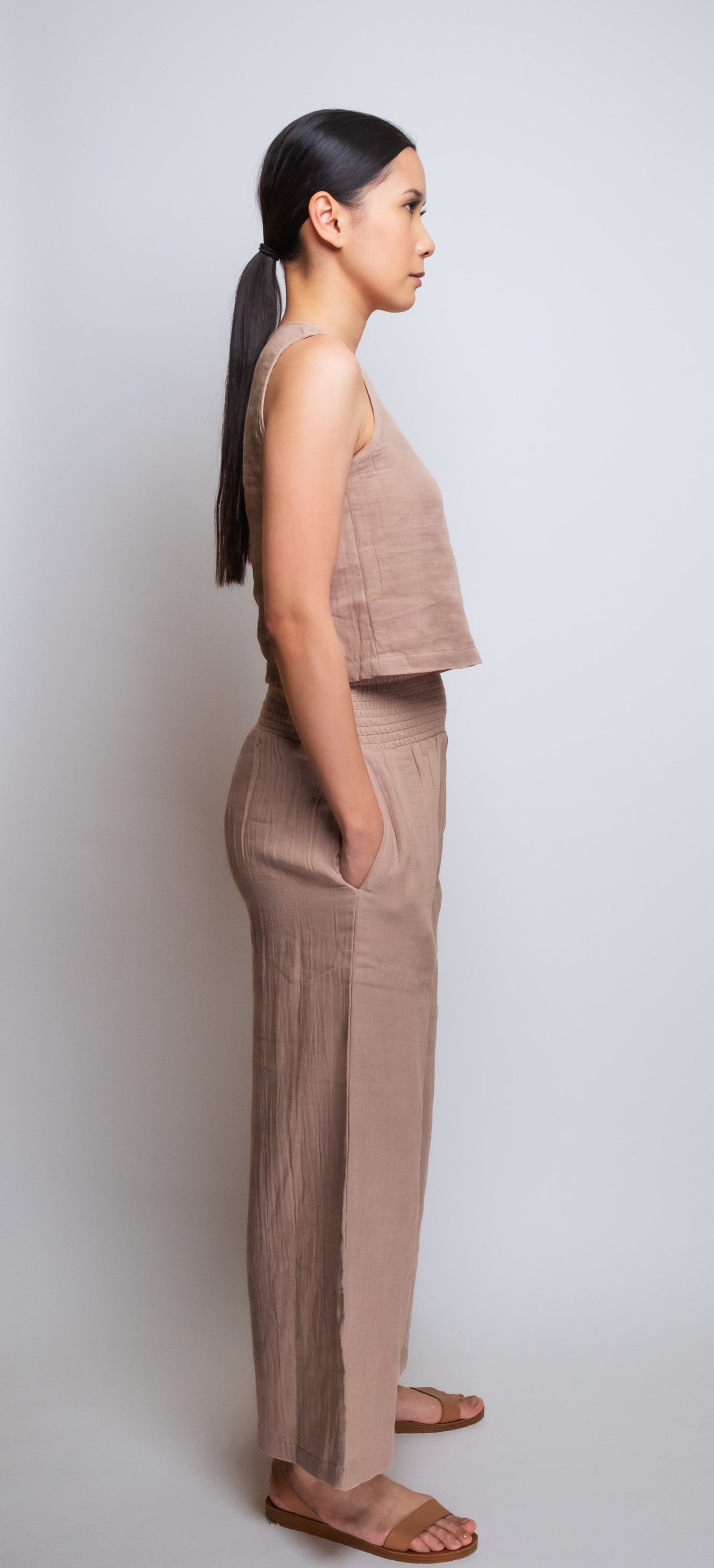 Cotton Muslin Cropped Tank Top image 3
