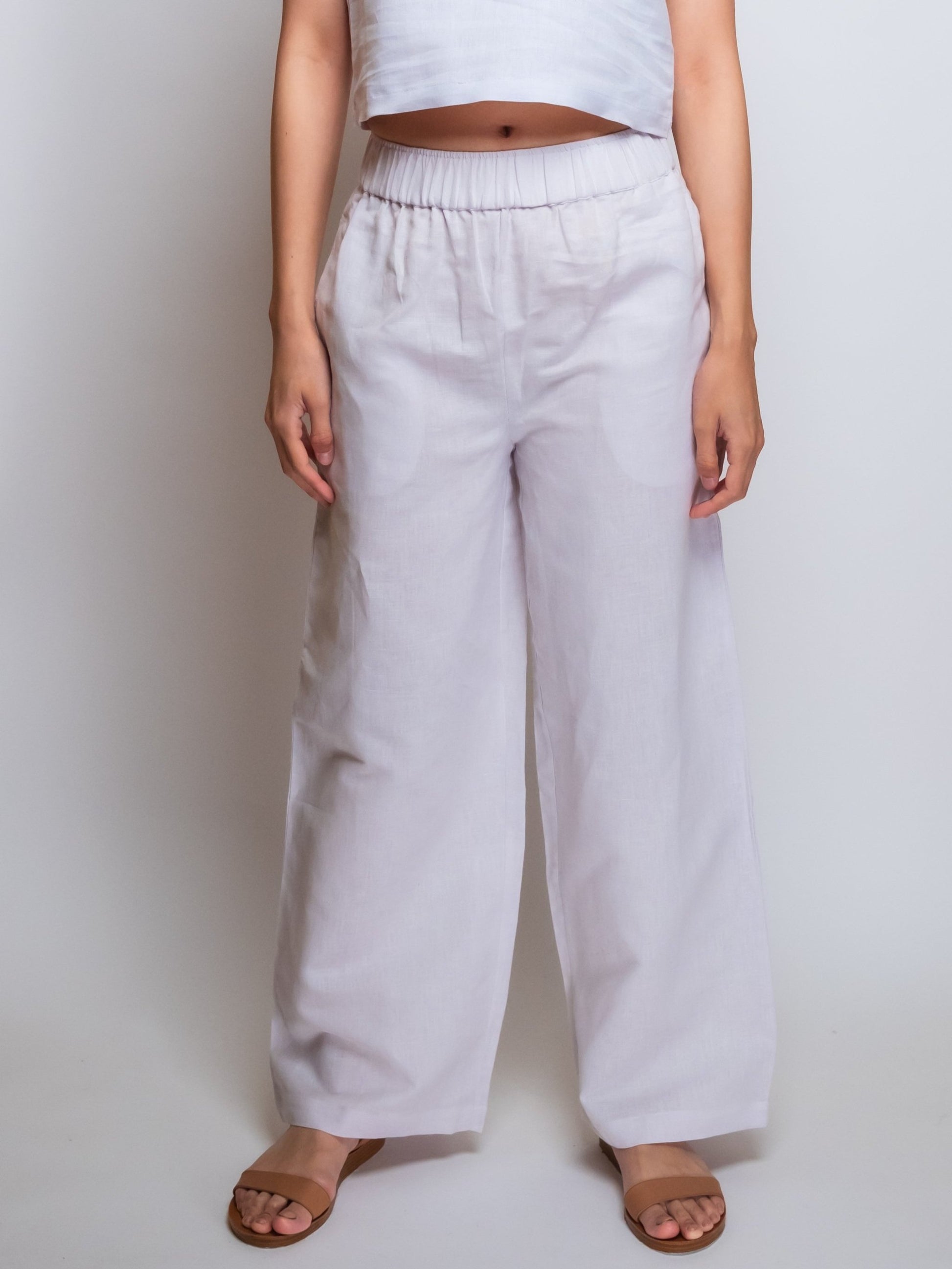 Linen Ankle-Cropped Pant image 21