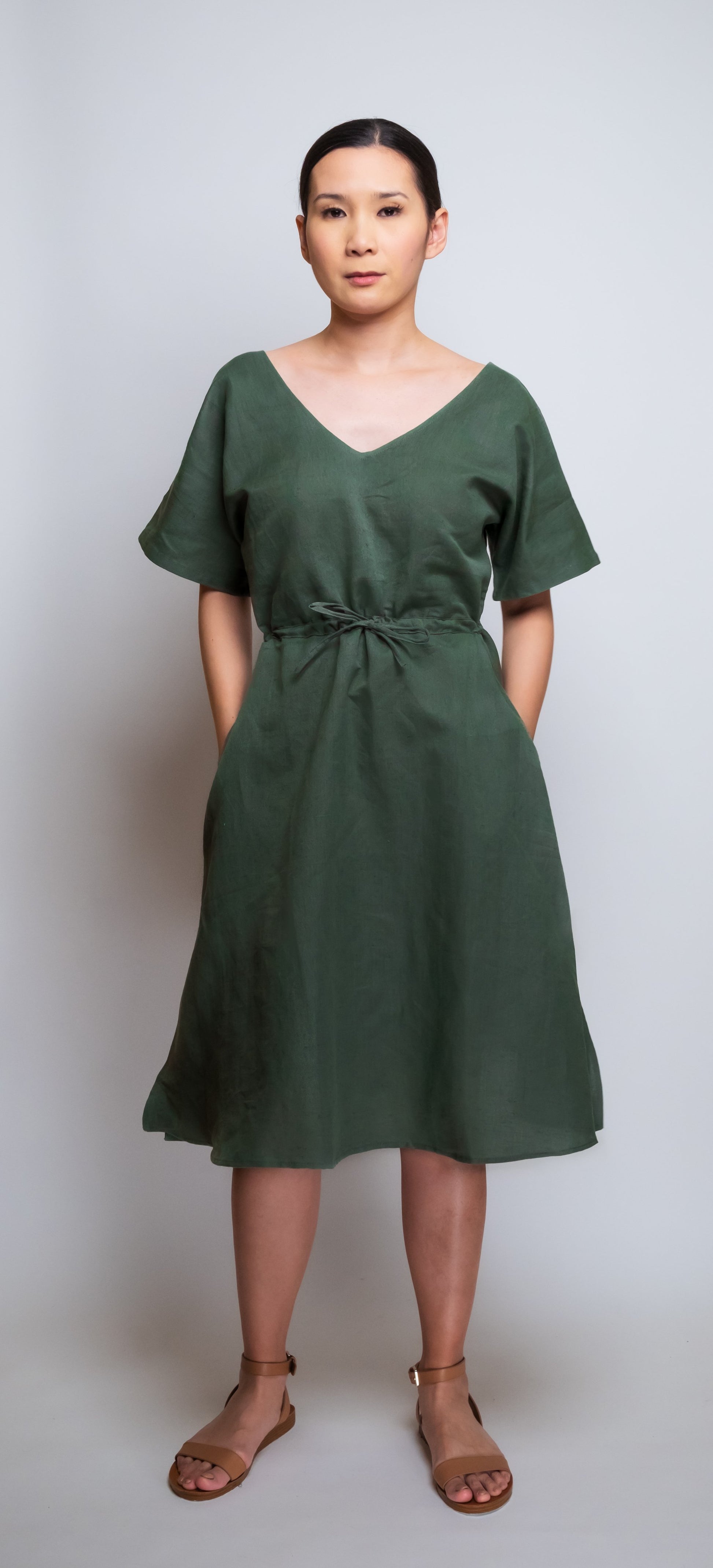 Kimono-Style V-Neck Dress image 3