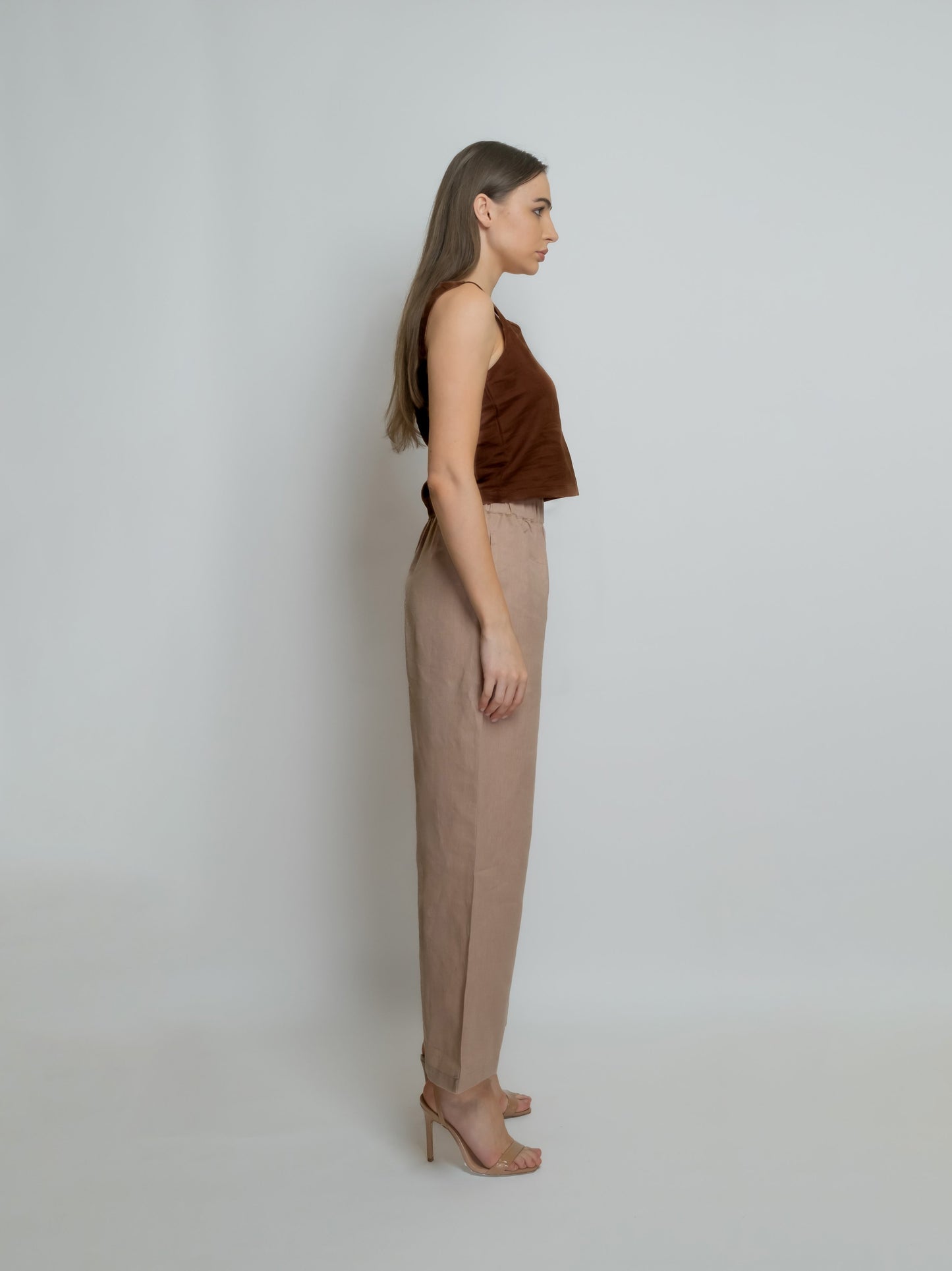 Linen Ankle-Cropped Pant image 2