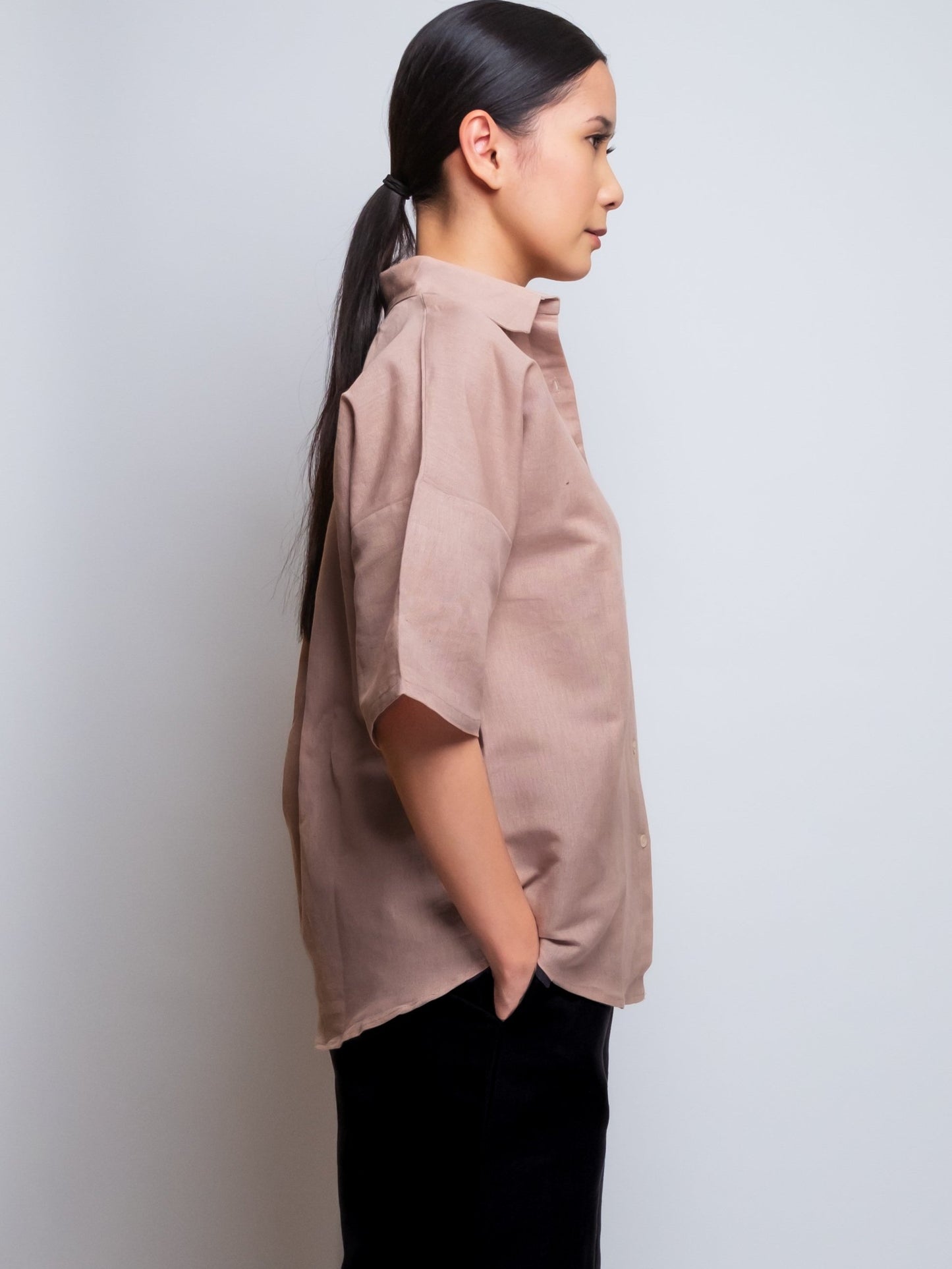 Linen Oxford Shirt image 6