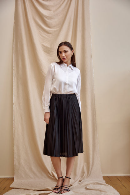 pleated skirts with pockets image 1