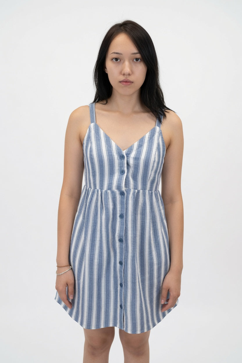Stripped Floaty Babydoll Mini Dress