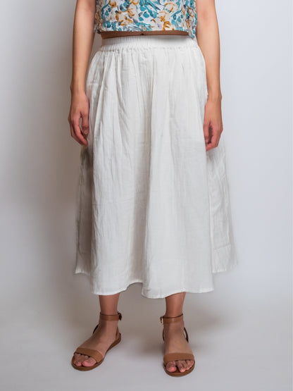 Pleated Cotton Muslin Skirt image 11