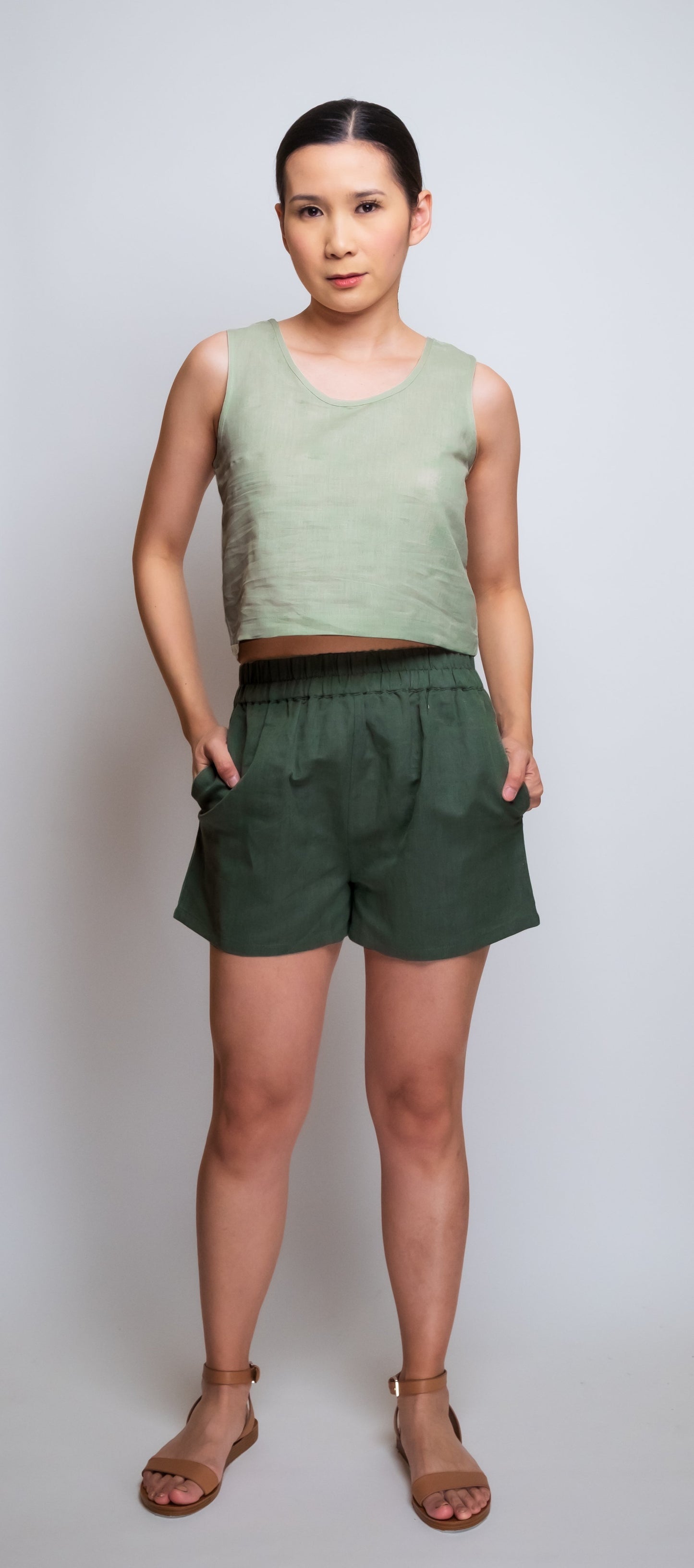 Cotton Muslin Cropped Tank Top image 9