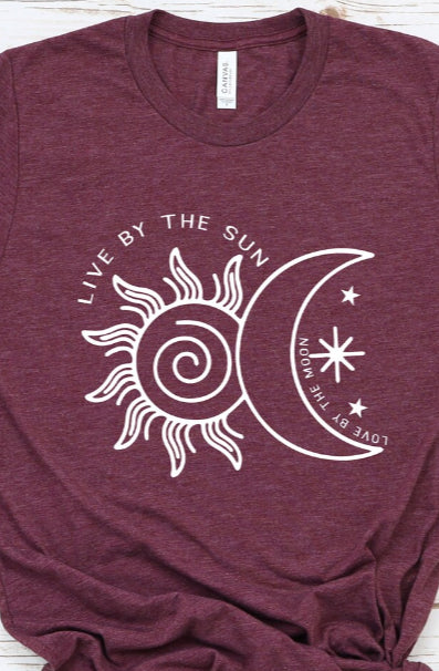 Live By The Sun Love By The Moon, Motivational Shirt & Daily Shirt image 0