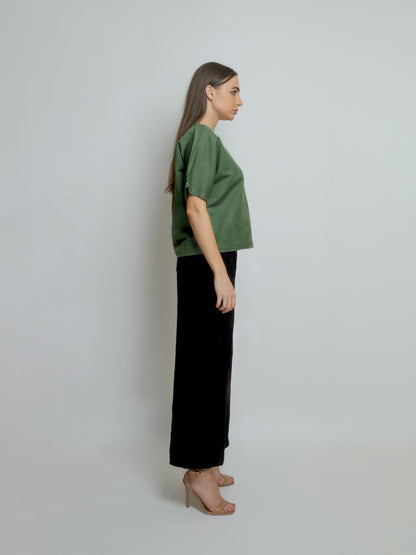 Boxy Linen Tee- Round Neckline image 3