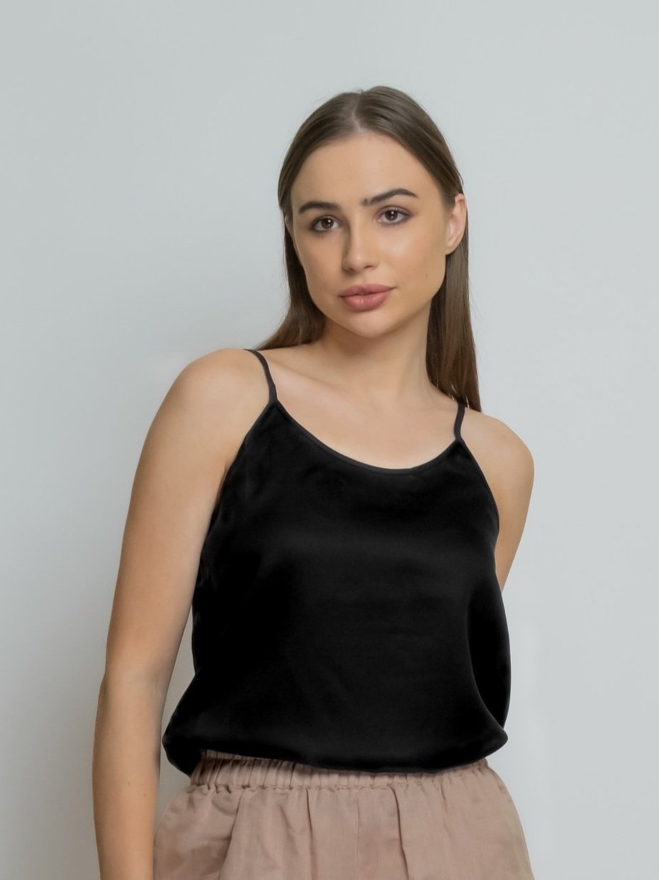 Organic Bamboo Silk Round Neck Camisole image 2