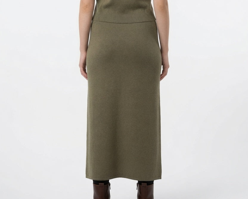 Drawstring Maxi Skirt