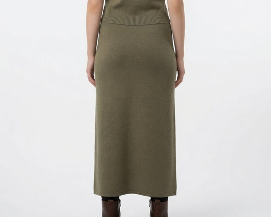 Drawstring Maxi Skirt
