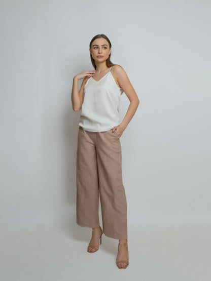 Linen Ankle-Cropped Pant image 1