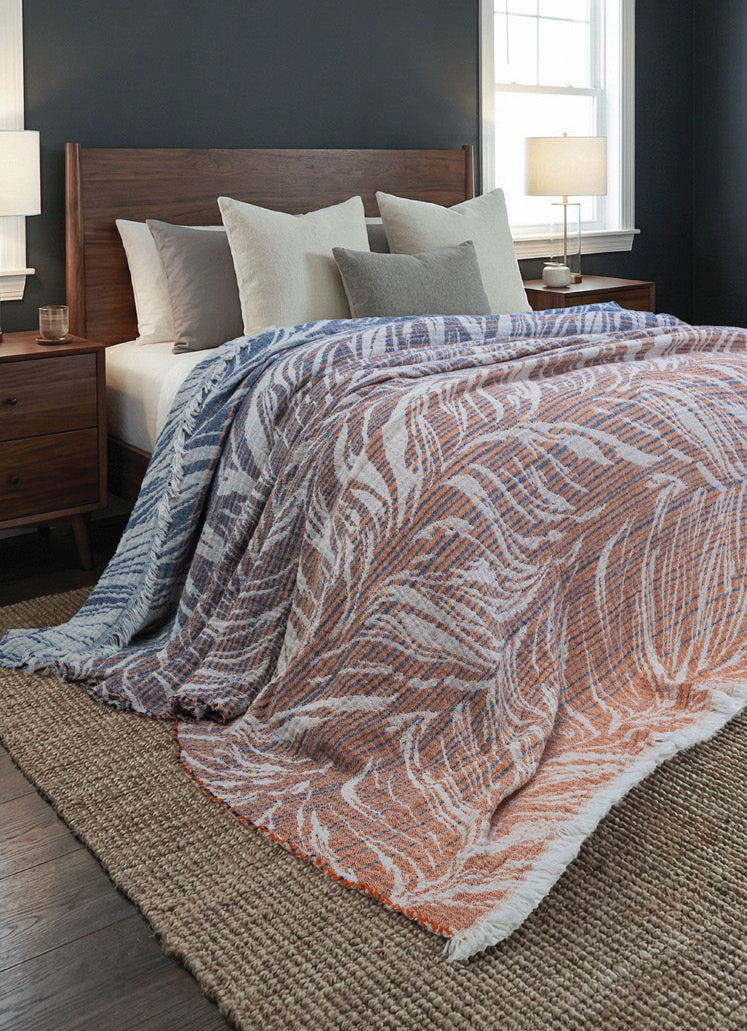 Aviel Muslin effect Bedspread Cotton rich