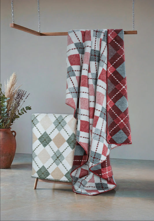 Aviel Cotton Rich modern art blanket