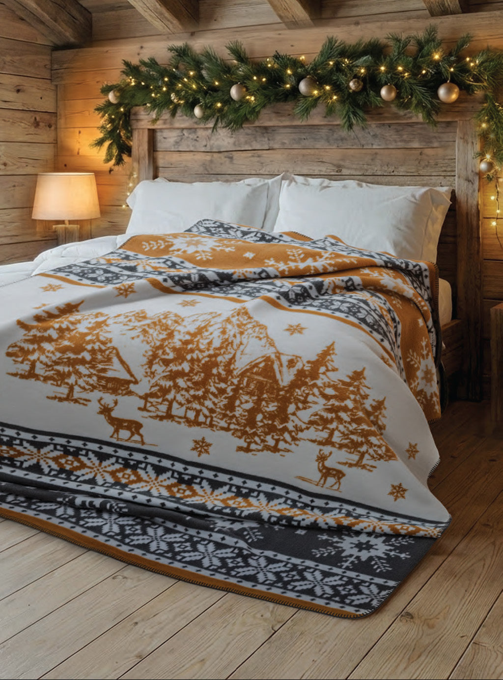 Aviel Cotton Rich modern art blanket