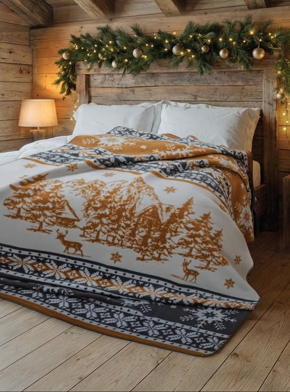 Aviel Cotton Rich modern art blanket
