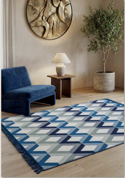 Camerina Indoor Area Rug - Modern Geometric Art - Designed in Toronto, Made in Turkey 