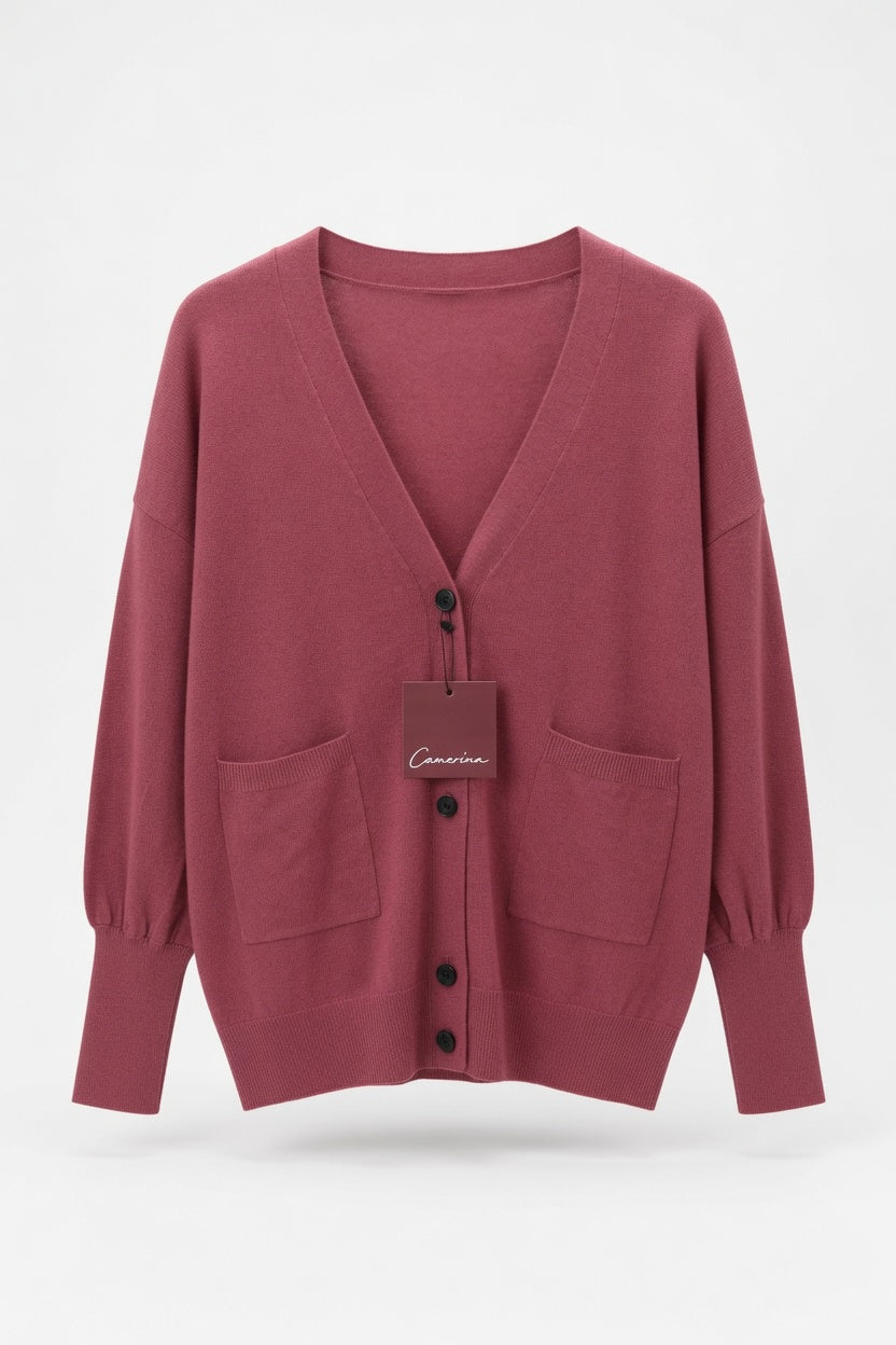 Essential Relaxed V-Neck Cardigan