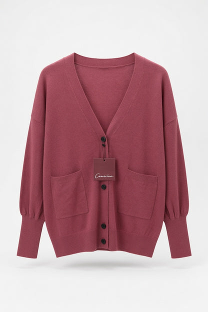 Essential Relaxed V-Neck Cardigan