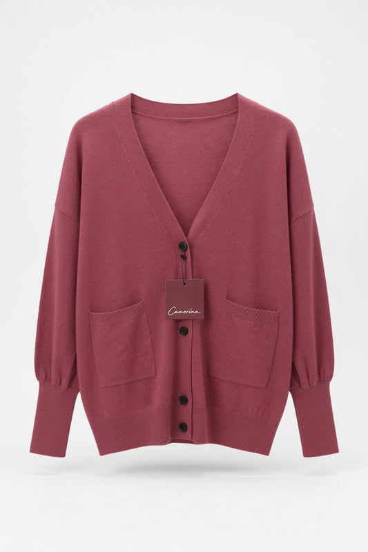 Essential Relaxed V-Neck Cardigan
