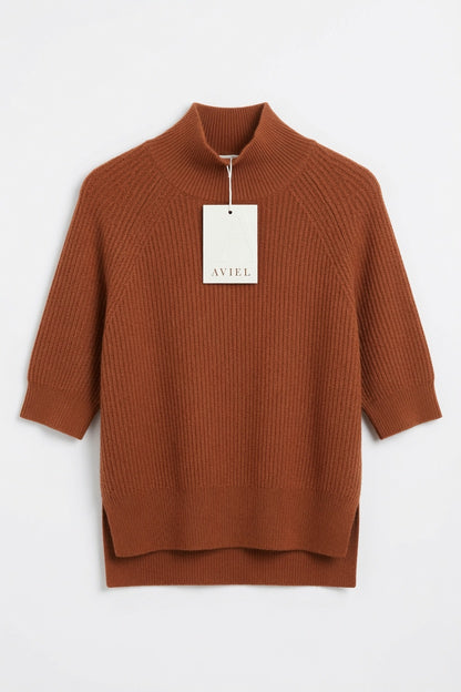 Superfine Merino Wool Cropped Turtleneck Top
