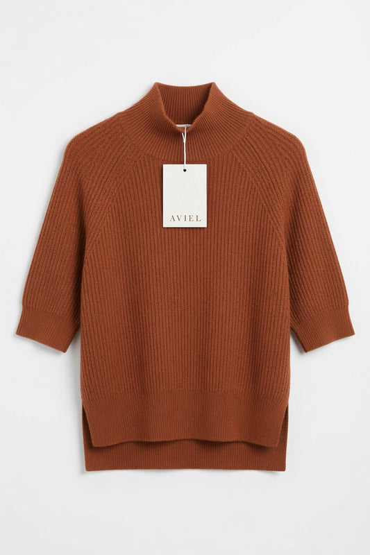 Superfine Merino Wool Cropped Turtleneck Top