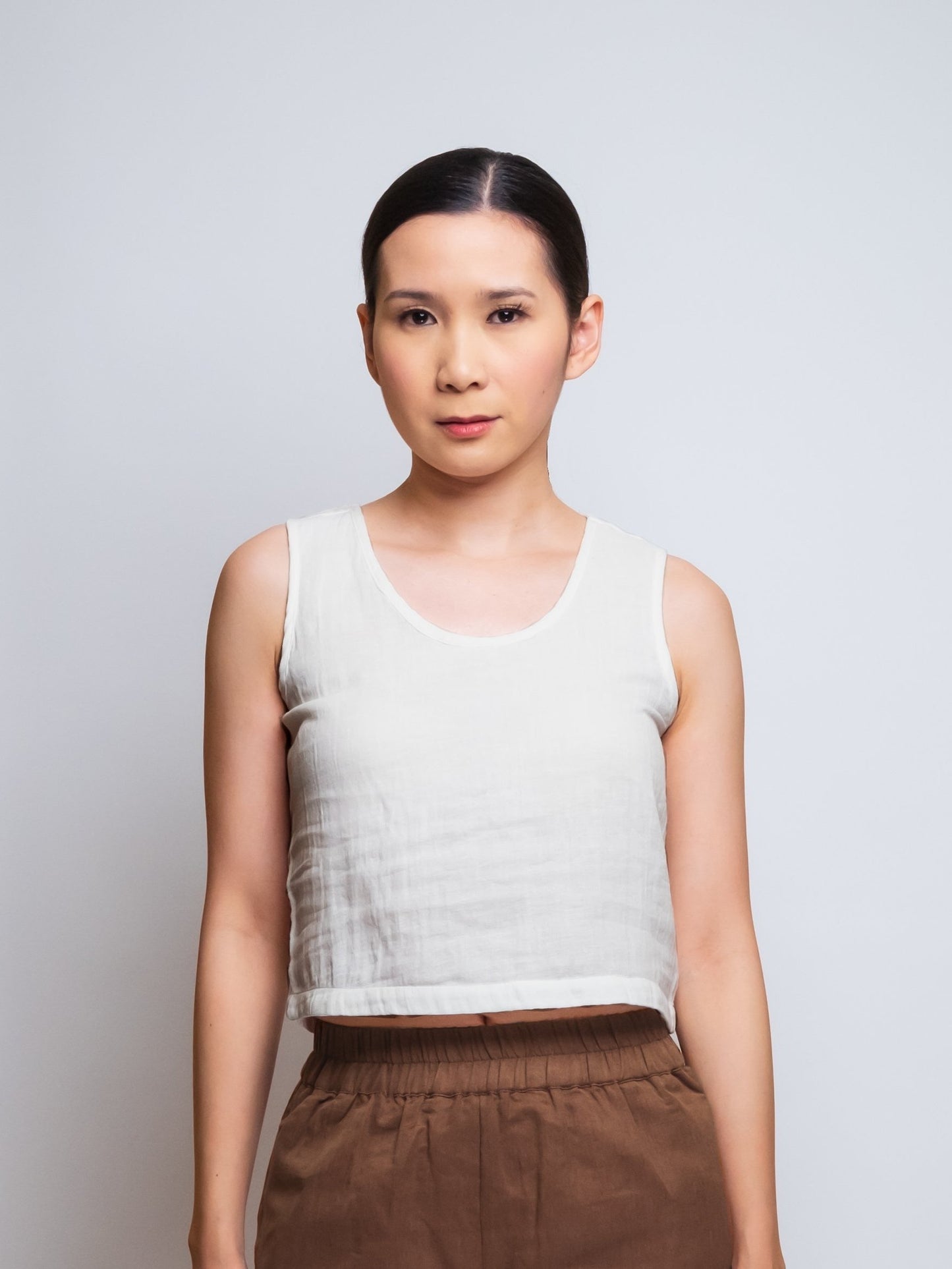 Cotton Muslin Cropped Tank Top image 7