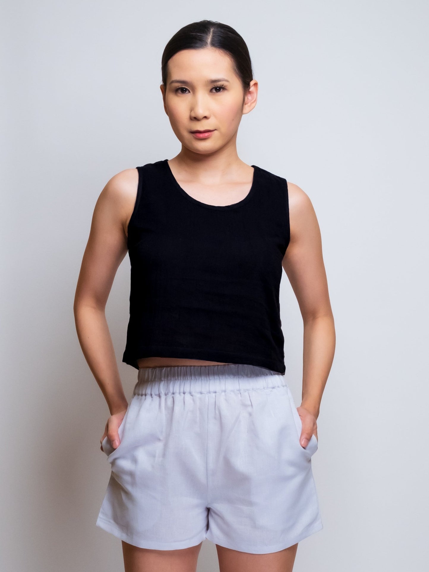 Cotton Muslin Cropped Tank Top image 6