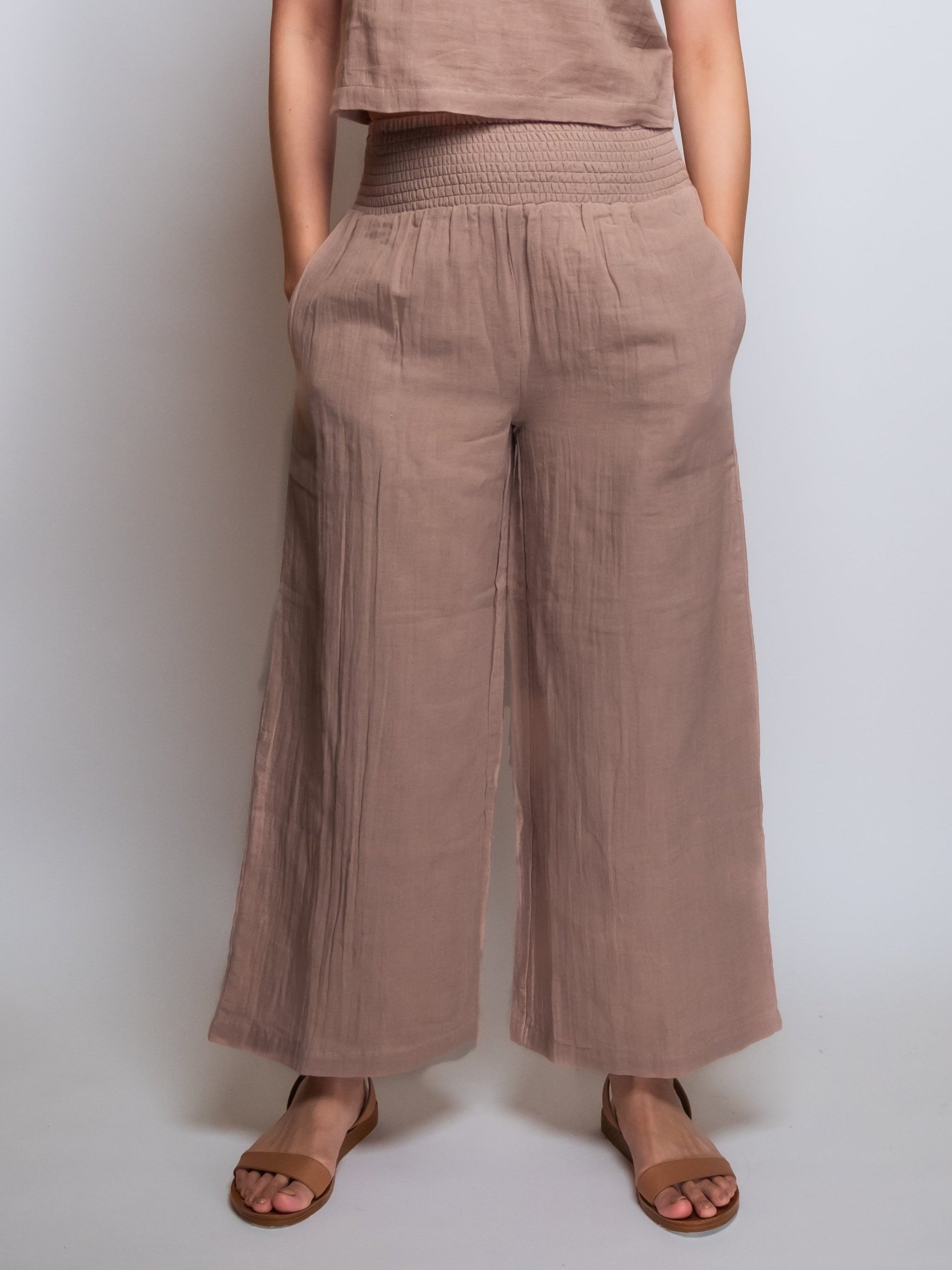 Cropped Cotton Muslin Pant image 12