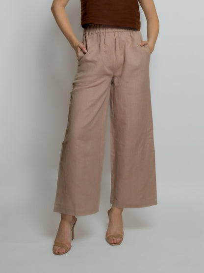 Linen Ankle-Cropped Pant image 0