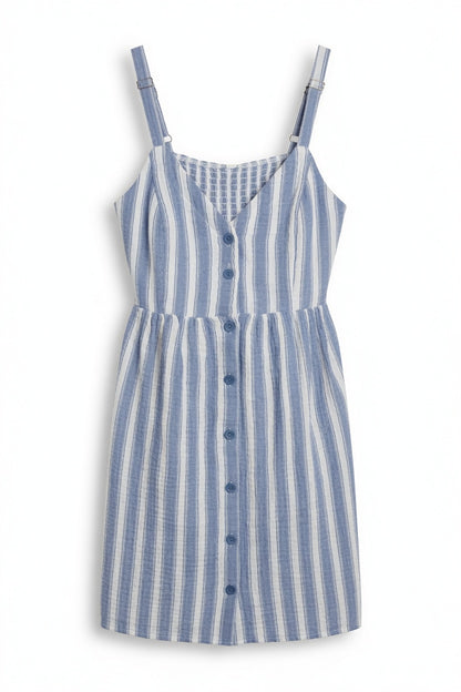 Stripped Floaty Babydoll Mini Dress