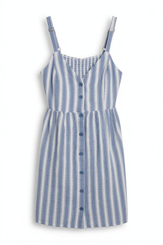 Stripped Floaty Babydoll Mini Dress