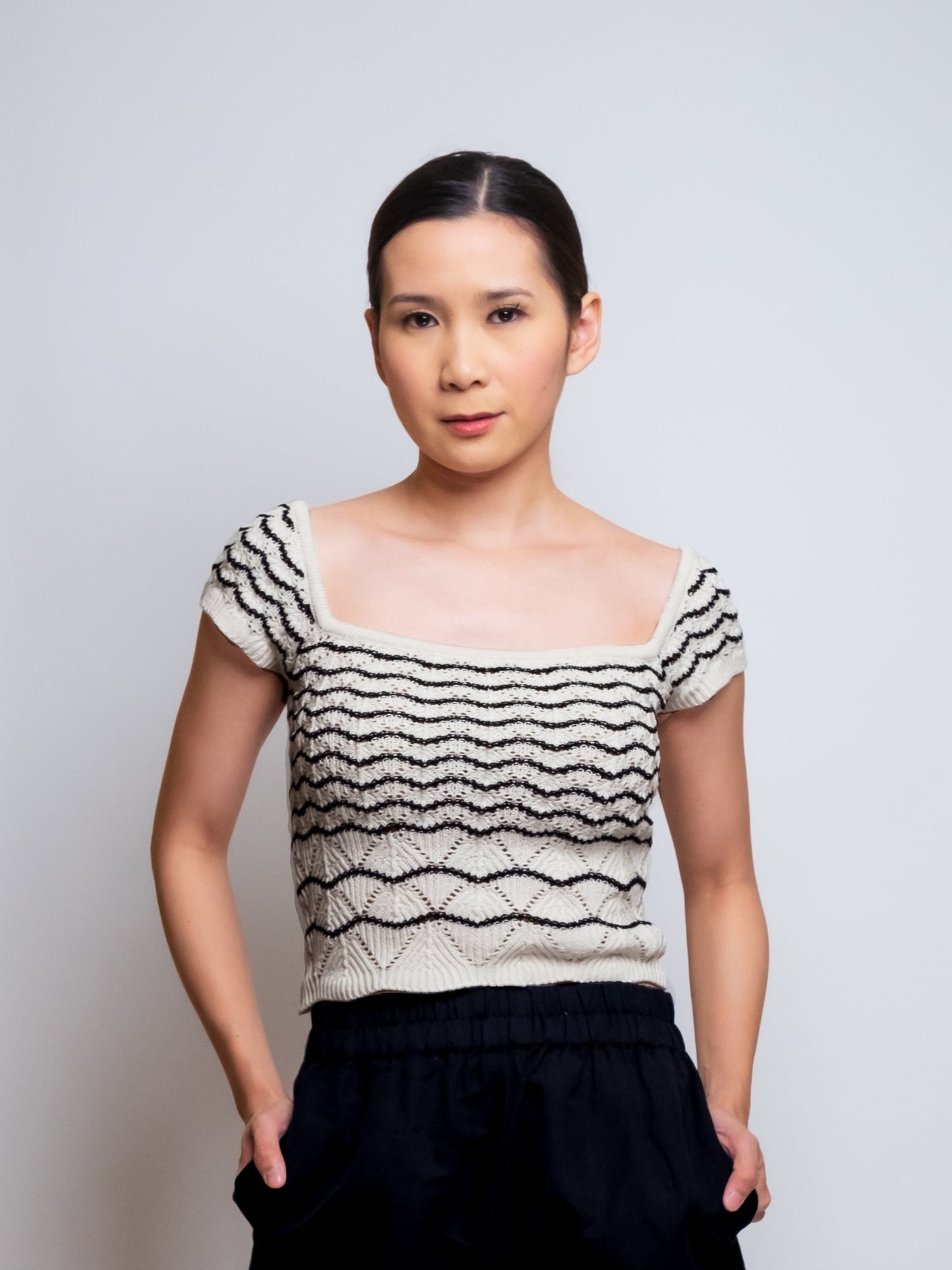 Striped Knit Summer Tee image 0