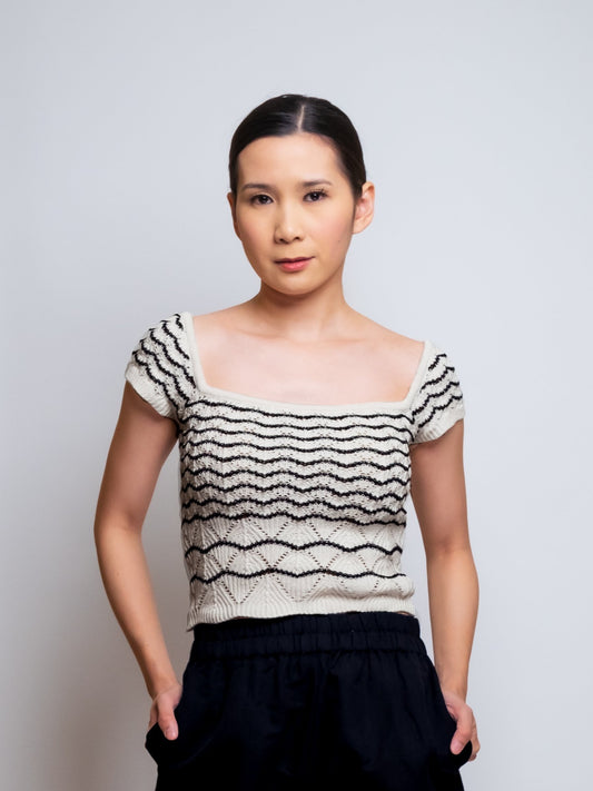 Striped Knit Summer Tee image 0